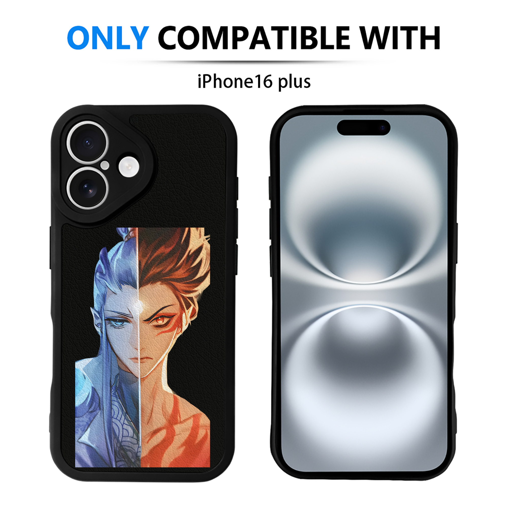 （画像用） Ne Zha 2 ナタ 魔童の大暴れ 【iPhone 16シリーズ対応】シリコンスマホケース（レザー調） 材質：シリコン